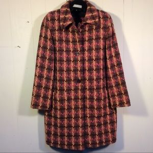 womens J Jill Coat with textured weave size large